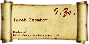 Imreh Zsombor névjegykártya